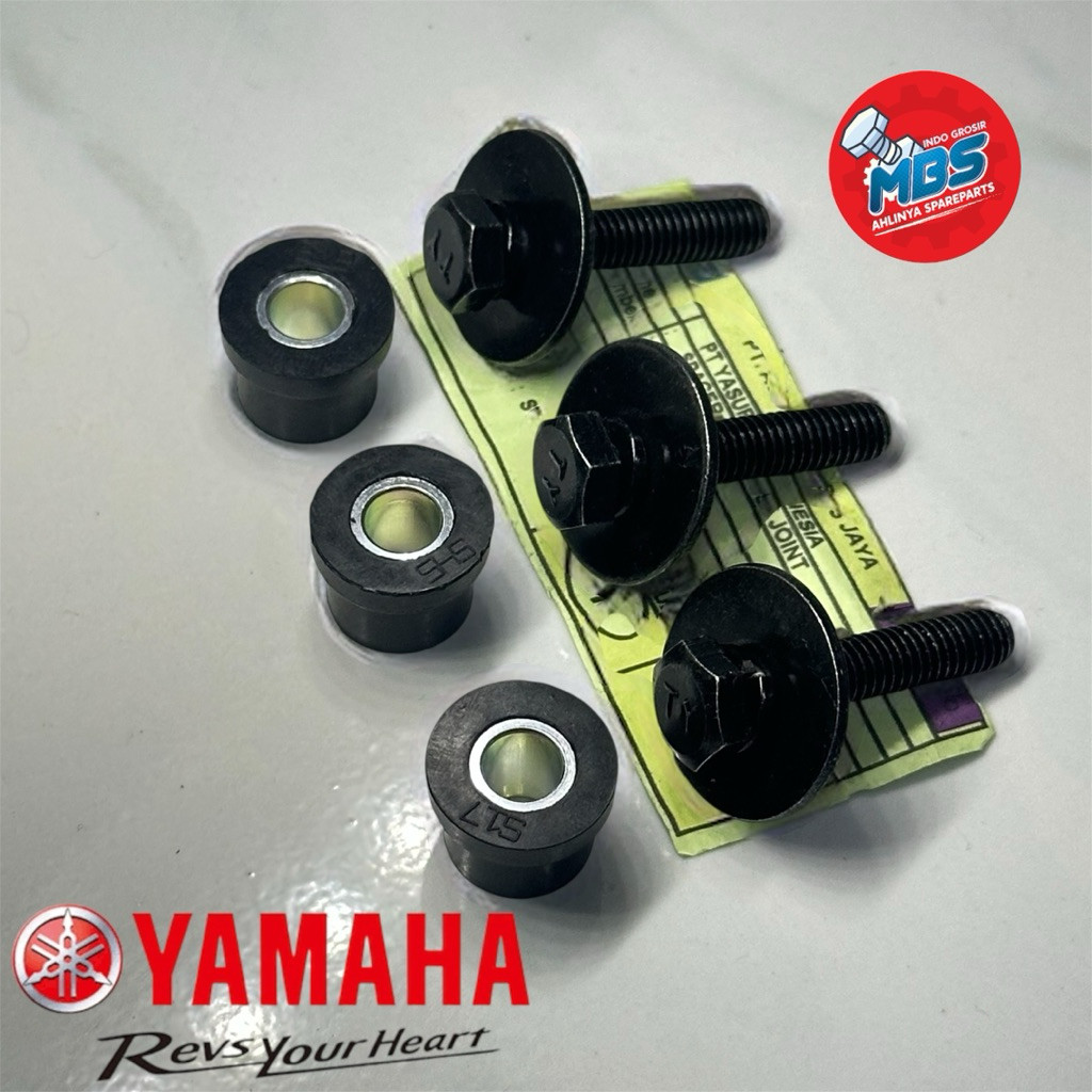 original cod terlarisMBS 1set karet dan baut kedudukan box filter Mio m3, fino, x ride, freego , N m