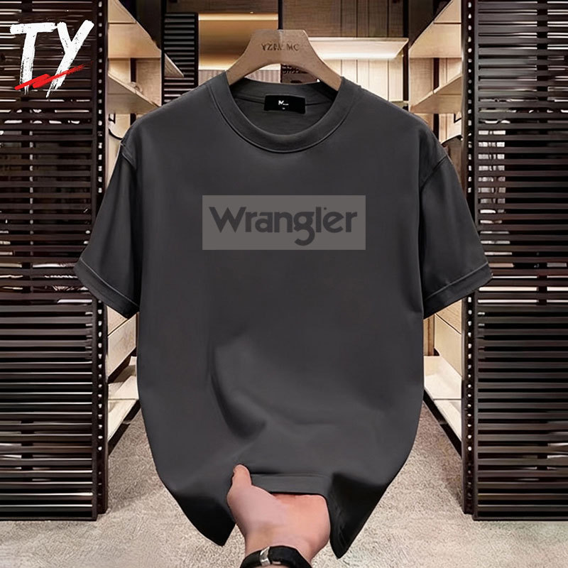 TY Baju Kaos Distro Pria T-shirt Kaos Oversize Wrangler Kaos Pria Kaos Lengan Pendek Katun Kaos Atas