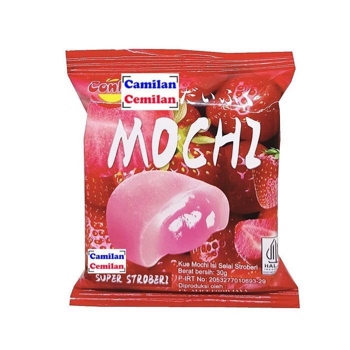 PREMIUM Conley Kue Mochi Super Jepang Ecer 30 gr - Strawberry .