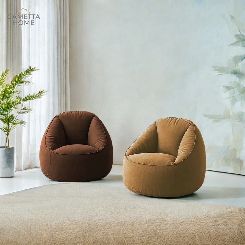 Sofa Bean Bag Bulat Single Seat bean bag sofa kecil untuk kamar kursi minimalis single barang Cafe/S