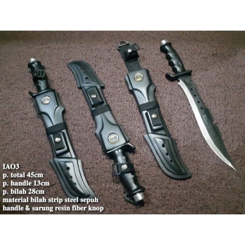 Pisau survival/hunting king cobra baja knop panjang