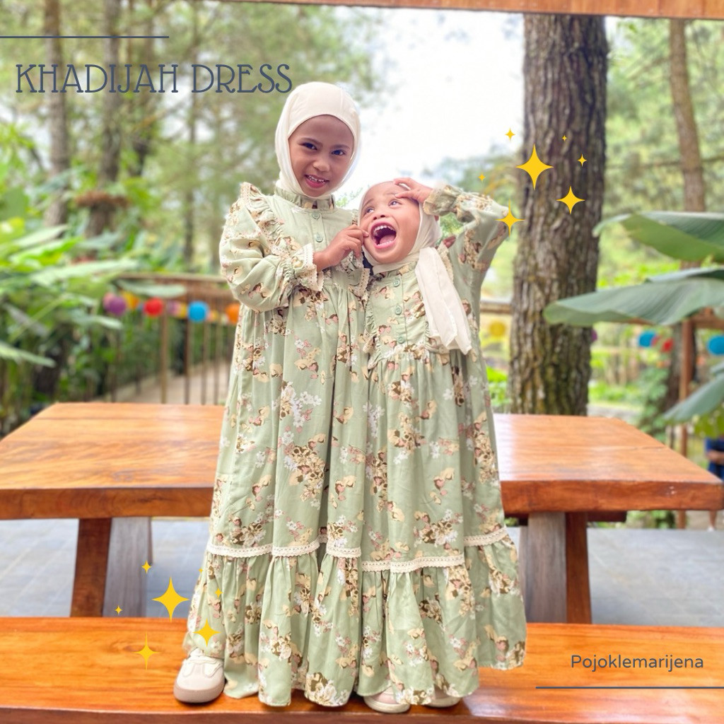 Jenaharasaba - Set Gamis Rayon Anak Perempuan Dress 1- 8 Tahun