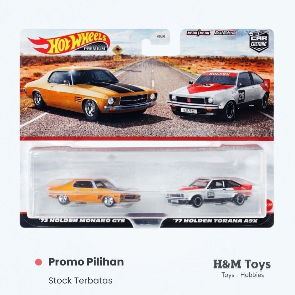 Hot Wheels Premium 2 Pack 73 Holden Monaro 77 Holden Torana A9X