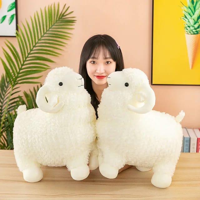 Boneka Domba Bertanduk Lucu  Souvenir Aqiqah Hadiah Ulang Tahun - Boneka Domba