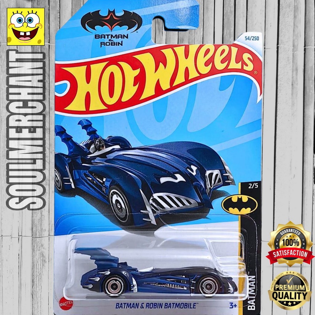 Hot Wheels Batman & Robin Biru Tua Diecast Mobil Batman