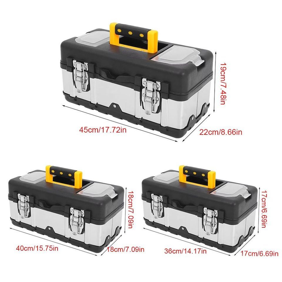 DoubleLayer Maintenance Parts Toolbox Stainless Steel Tool Organization Multifunction Toolbox Handhe