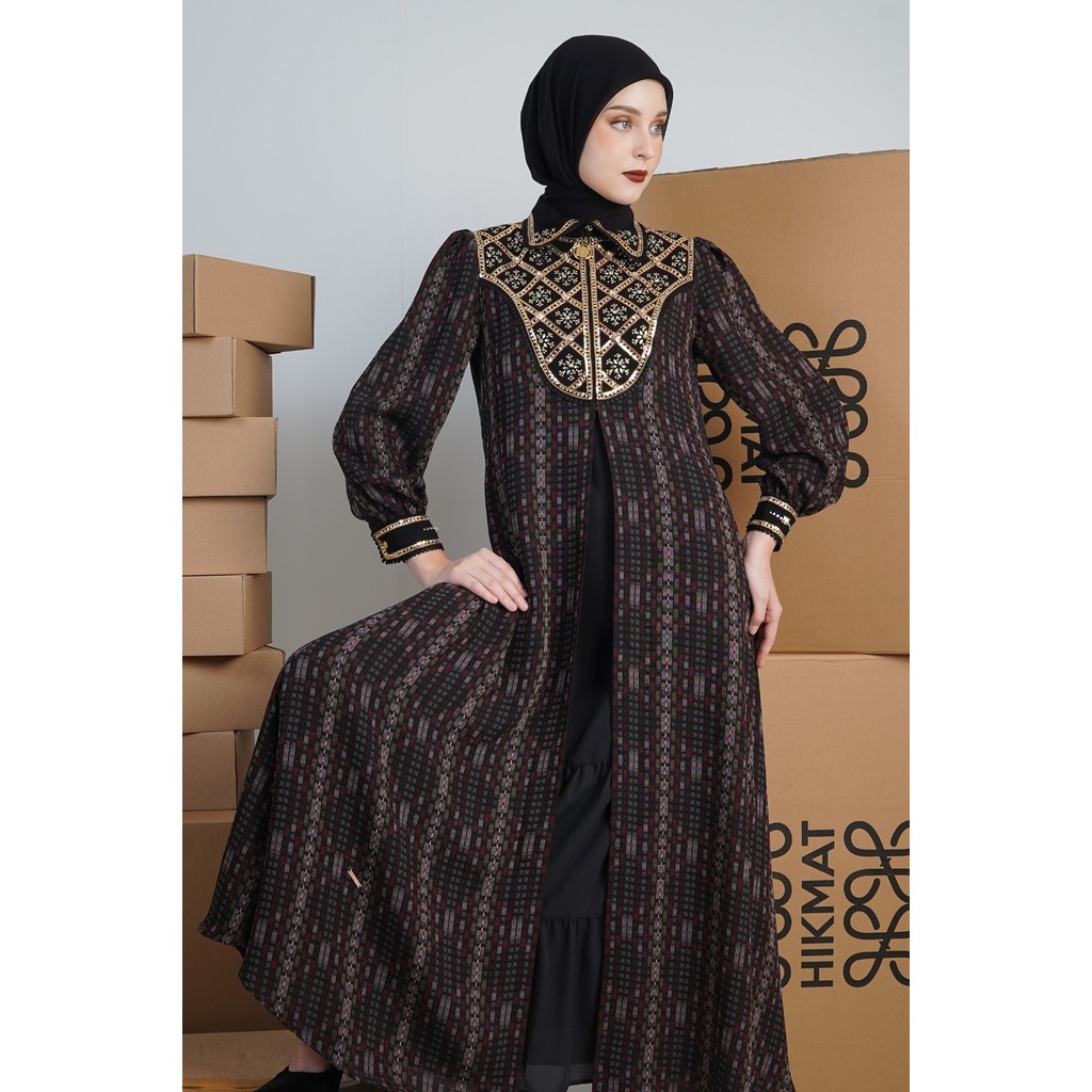 Hikmat fashion original A3826-02 Abaya Hikmat Terbaru 2026 Ori noerbutikmuslim