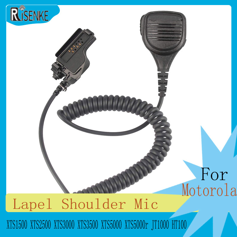 RISENKE Shoulder Speake Mic for Motorola,XTS1500,XTS2500,XTS3000,XTS3500,XTS5000, XTS5000, JT1000, H