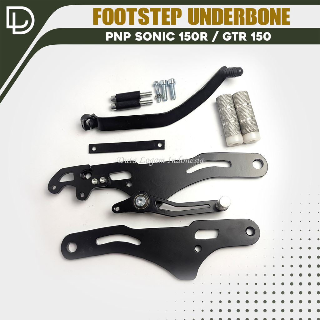 Underbone Honda Sonic & GTR 150 R 150 Model SJ88 Footstep Belakang Jalu Lipat Cutting Besi cnc