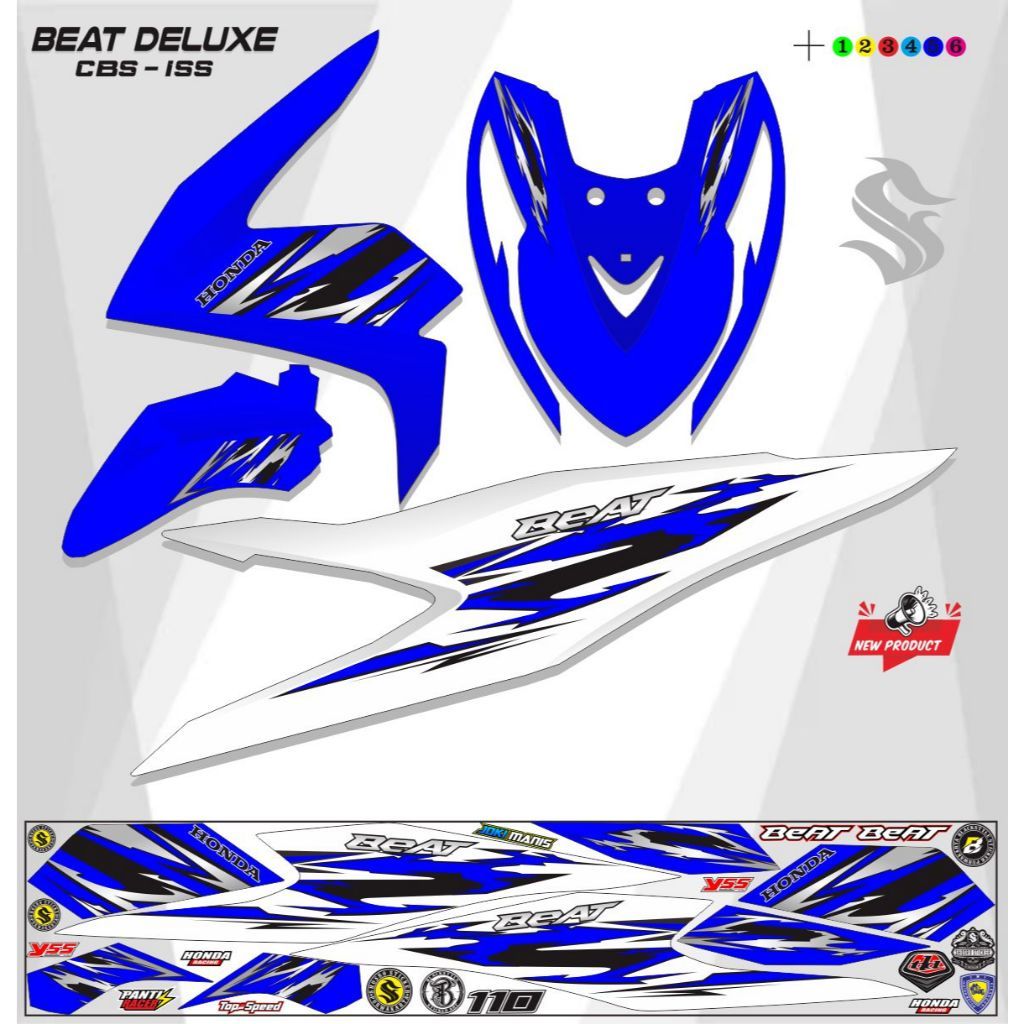 VARIASI MOTOR BEAT DELUXE 2021 / 2022 STRIPING STICKER