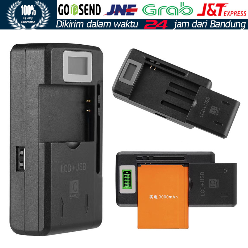 Desktop Charger Kodok Universal LCD Display / Battery Charger HP Jadul Kamera Digicam / Dock Chargin