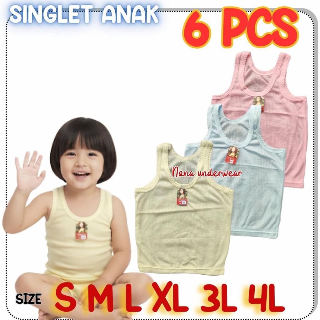 ISI 6 PCS SINGLET ANAK BALITA PAUD TK SD UNISEX KAOS DALAM ANAK COWOK CEWEK KAOS DALAM ANAK SEKOLAH 
