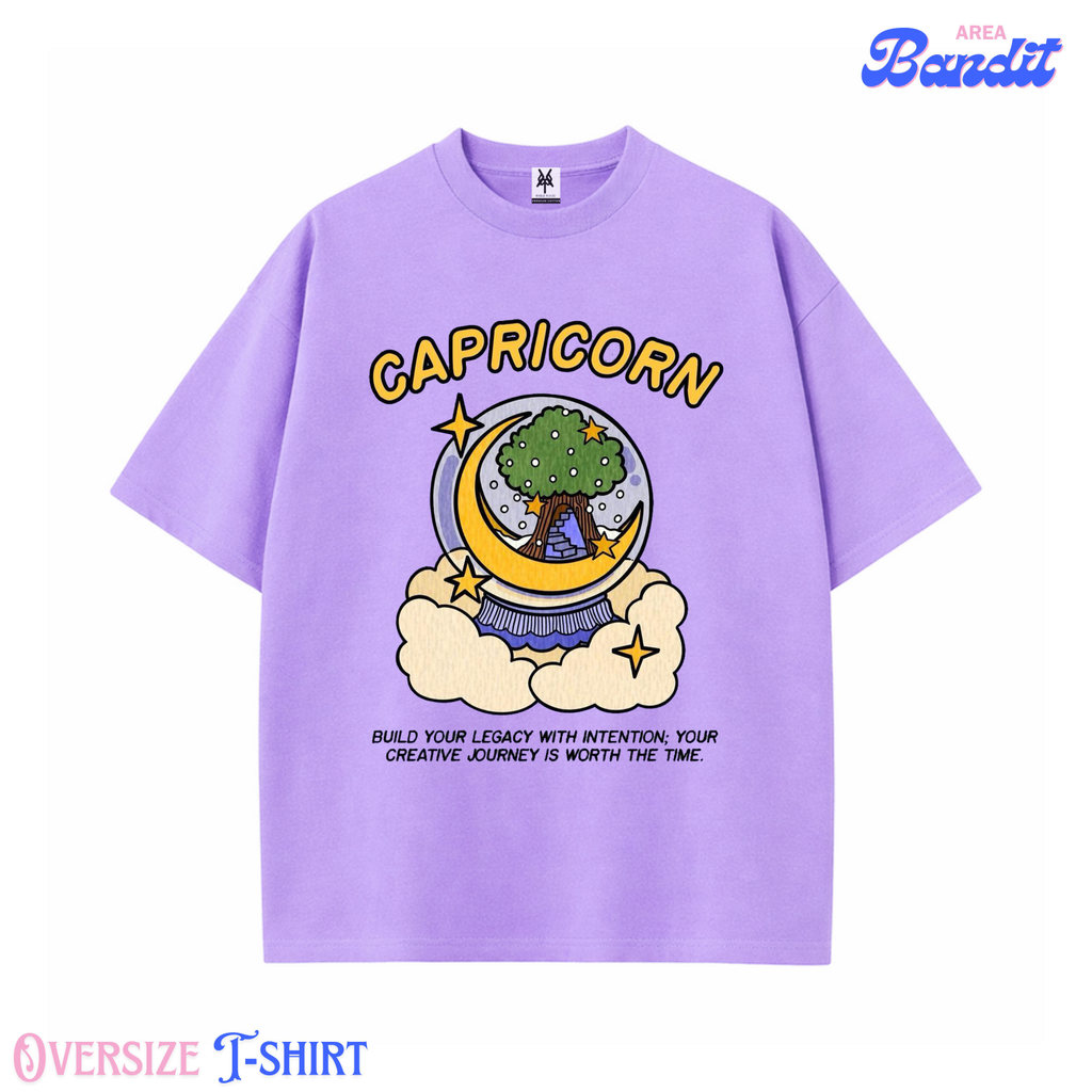 Bandit Area "Capricorn" Oversized T-shirt lilac