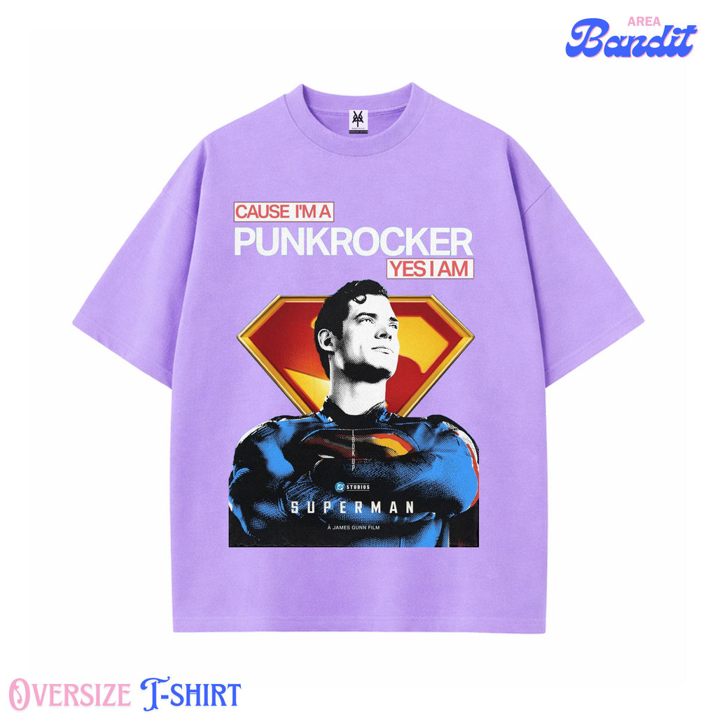 Bandit Area "Superman" Oversized T-shirt lilac