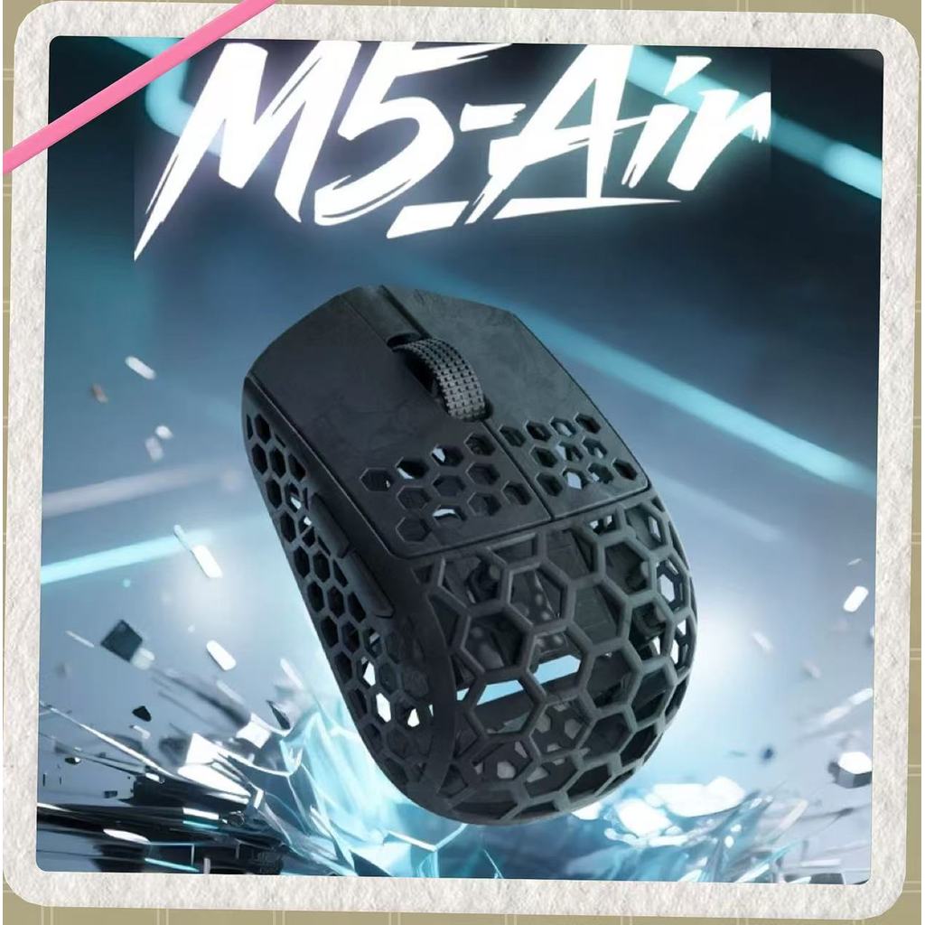 Darmoshark M5 Air Forged Carbon Fiber Gaming Mouse Wireless 8K Macro Mouse 30KDPI Finger Grip Small 