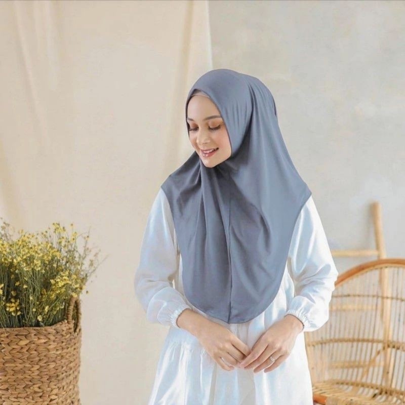 HIJAB BERGO INSTAN PINGUIN/ KERUDUNG BERGO PINGUIN NON PET JERSEY PREMIUM