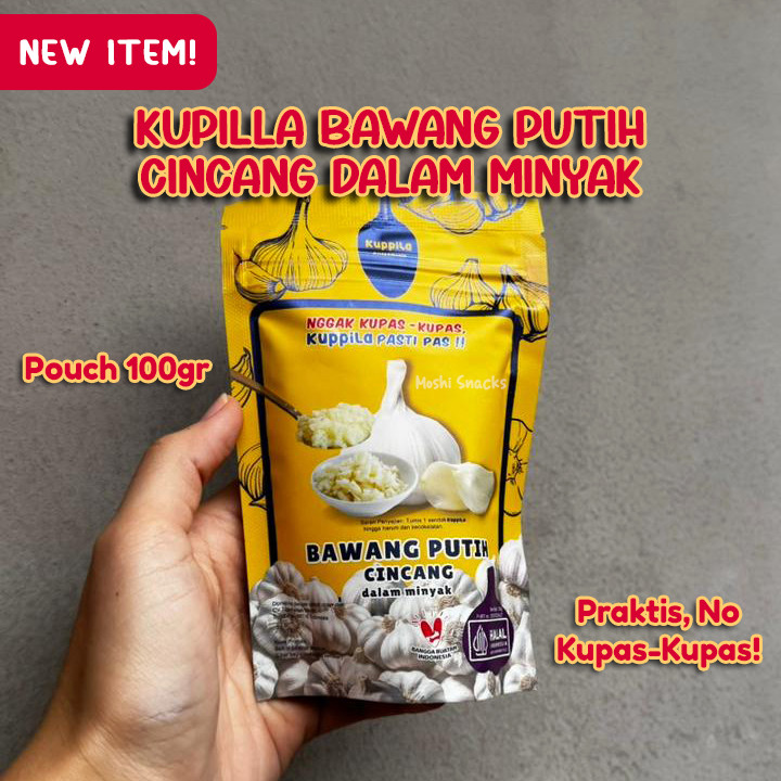 Kuppila Bawang Putih Cincang dalam Minyak Pouch 100gr Bawang Putih ASLI Bukan Bubuk - Bawang Putih C