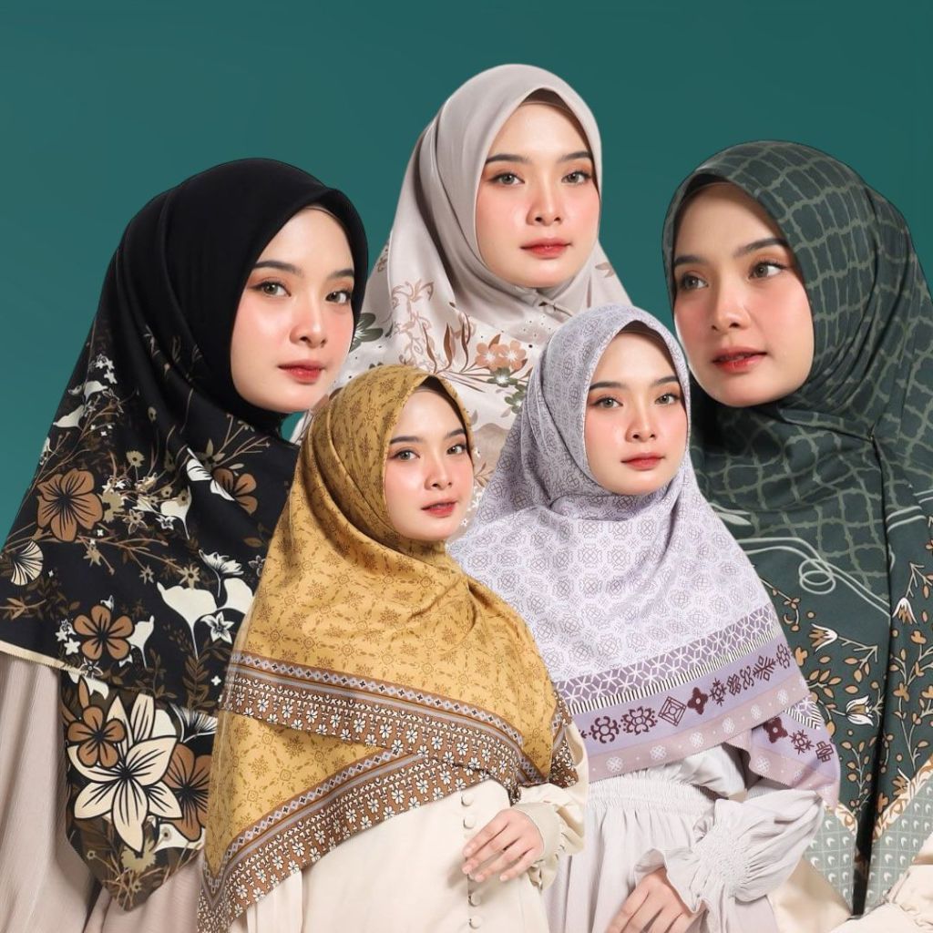 BKDS Jilbab Segi Empat Jumbo Hijab Syari Uk 130x130 Oskara Syar’i Motif By Azara MIRACLE PART 1