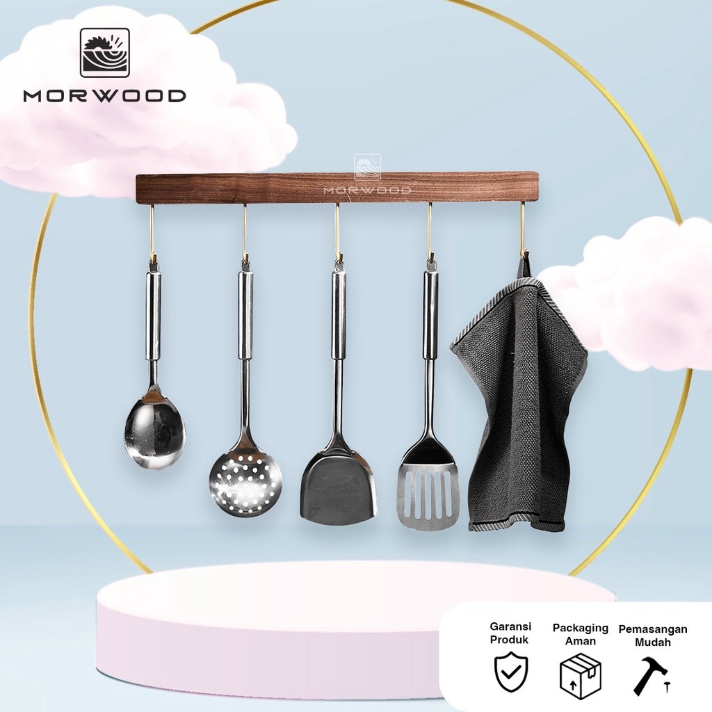 Kitchen Bar Minimalis 40cm 60 cm Rak Gantungan Dapur Pisau Panci | By Dekor Kayu