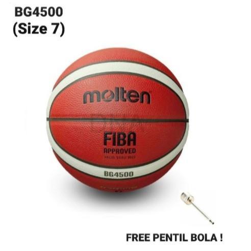 Bola Basket MOLTEN BG4500 - BG 4500 GRADE ORI REPLICA IMPORT THAILAND LOGO PERBASI SIZE 7 - SIZE 6