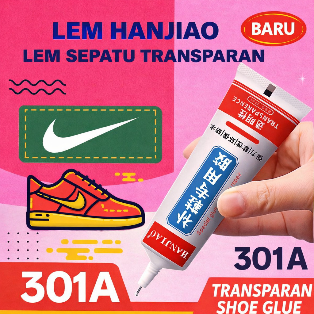ORIGINAL HANJIAO Hanjiao Lem Sepatu Super Kuat Cairan Transparan