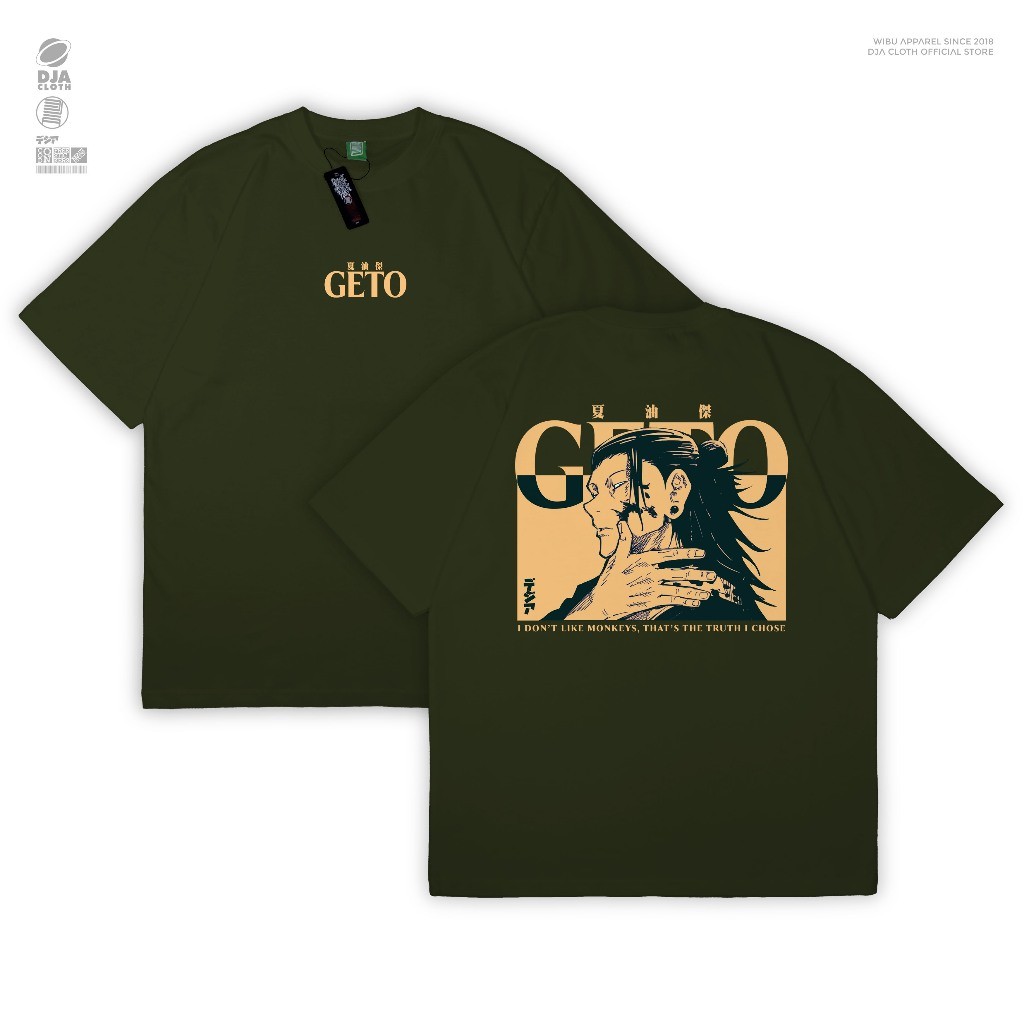 Anime Merch DJA Kaos Geto Suguru Jujutsu Kaisen 0 Curse T-Shirt Baju Anime