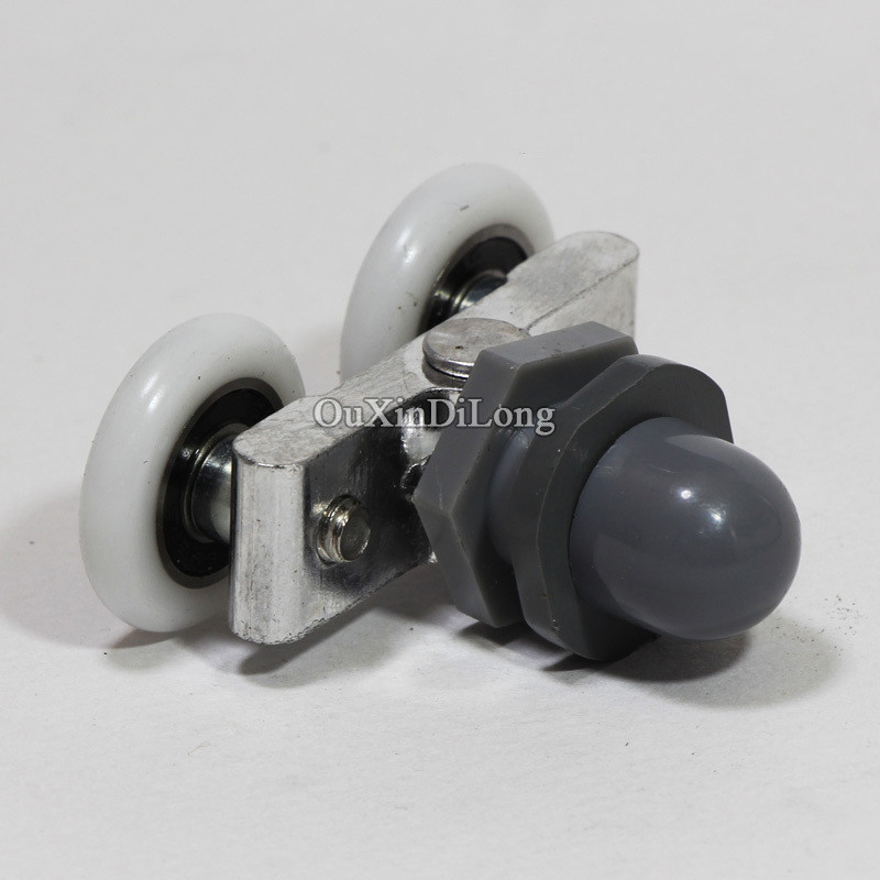 Hotsale 8PCS Shower Bathroom Sling Door ROLLERS RunnersWheelsPulleys Swing Shower Pulleys Accessorie