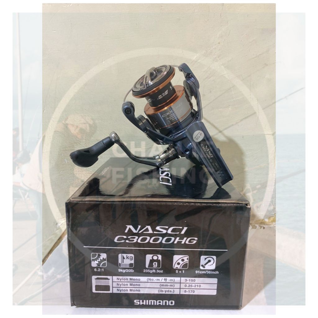 Reel Shimano NASCI 2025 2500HG C3000HG C3000 Reel Spining Shimano