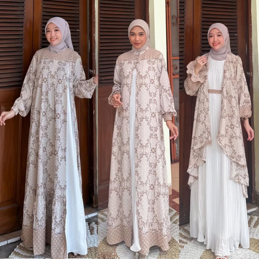 Joley Cloth - Raya Series Marsya Dress Elegant Baju Seragaman Keluarga Gamis Lebaran Kondangan Musil
