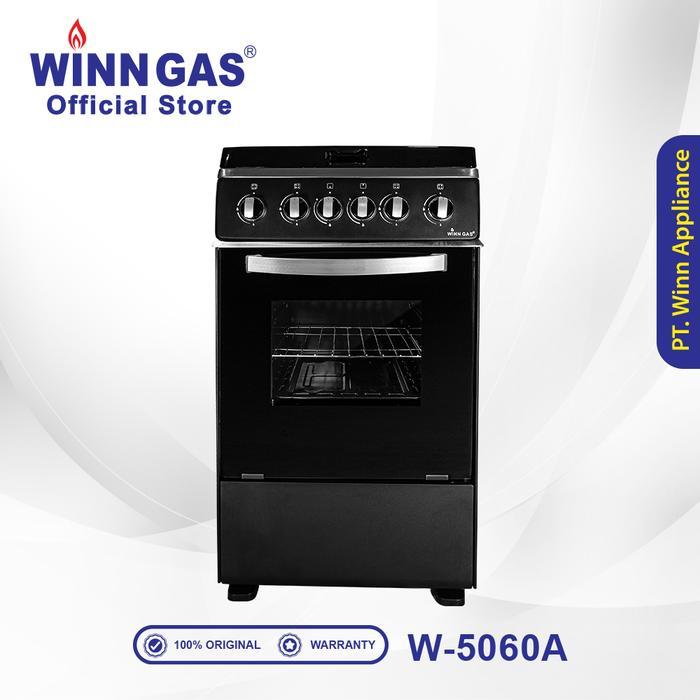Winn Gas Kompor Gas Free Standing 4 tungku + Oven W 5060 A Hitam - W-5060A