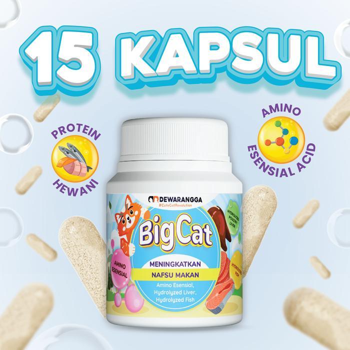 Pakan Center BIG Cat - Vitamin Nafsu Makan & Gemukin - Dewarangga - 15 kapsul
