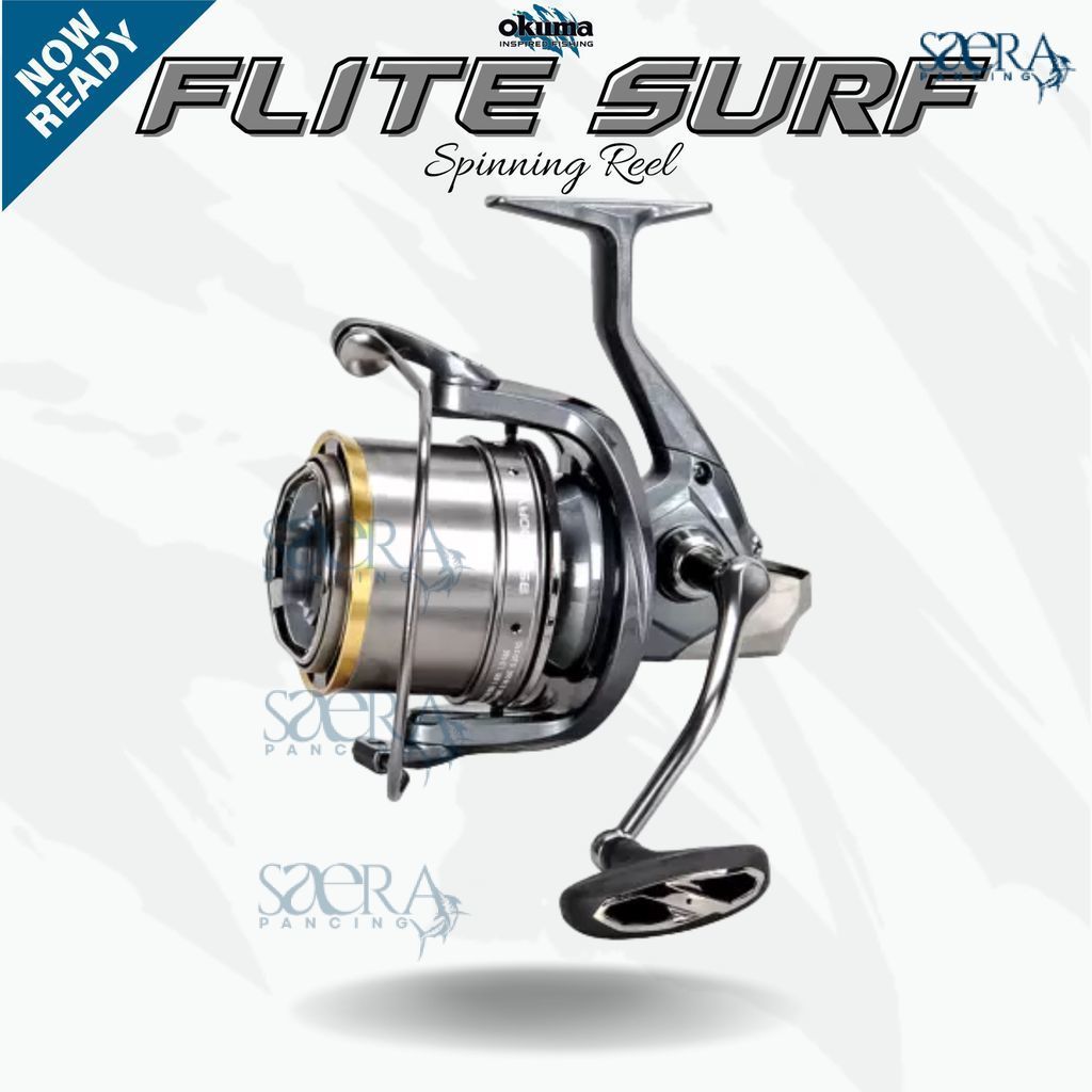 [BONUS 2 EXTRA SPOOL] Reel Spinning OKUMA Flite Surf FLS-1500AY Pasiran Surfing F-Lite Shallow Spool