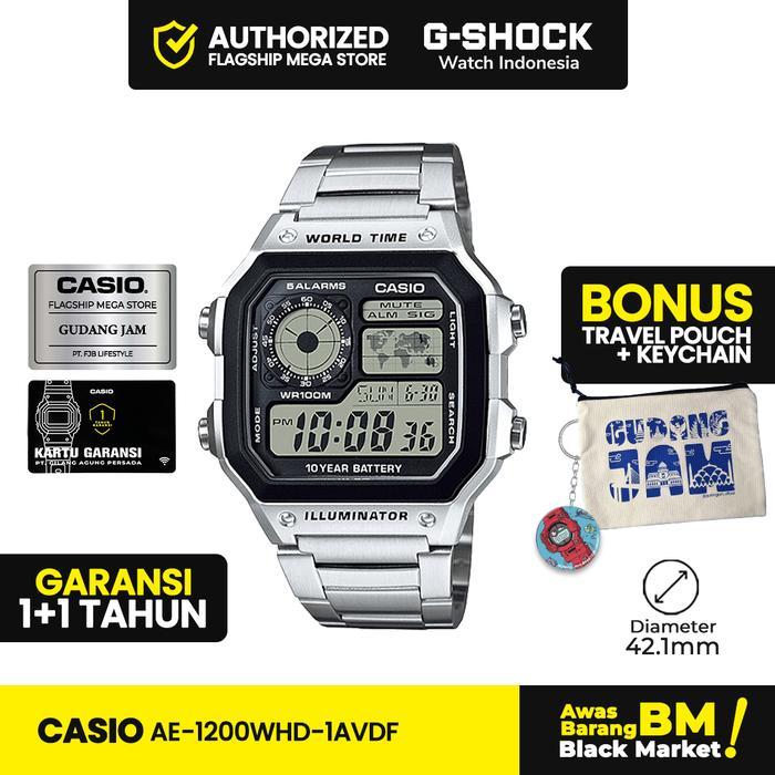 Reyfashion Store Casio General AE-1200WHD-1AVDF AE-1200WHD AE-1200 AE1200WHD AE 1200WHD Watches