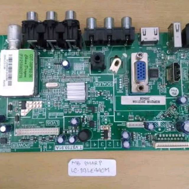 Mb - Mainboard - Motherboard - Mobo - Micom - Modul - Mesin Tv LED Sharp LC-39LE440M - LC-39LE440 - 