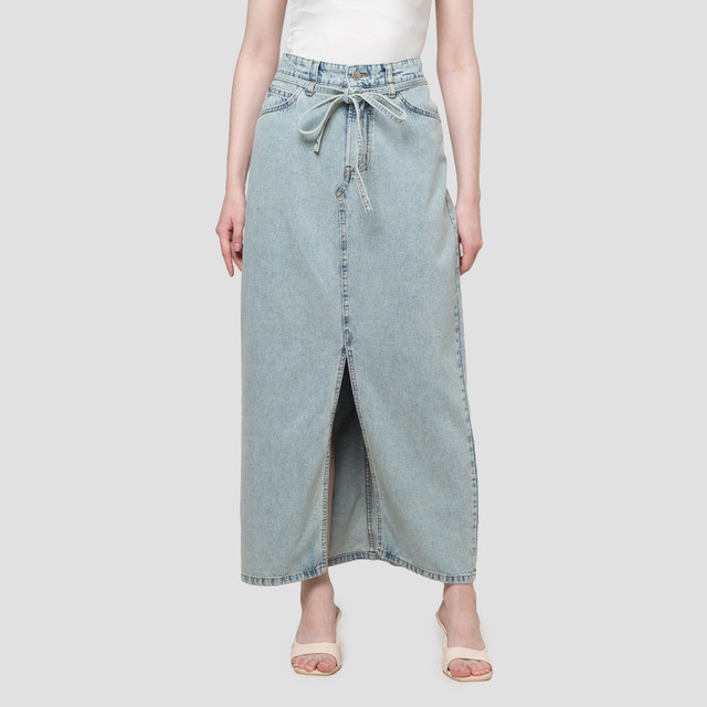 Nevada Slit Rok Denim Wanita 123622394