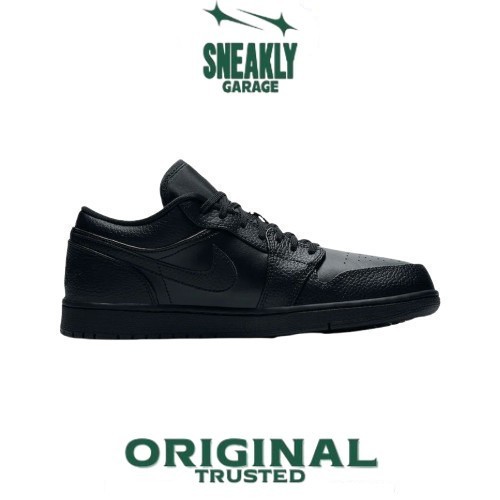 Sepatu Nike Air Jordan 1 Low Triple Black    Sneakers Unisex