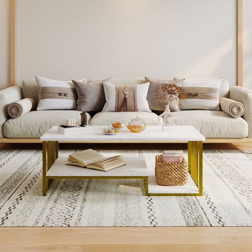 Homedoki Meja Ruang Tamu Minimalis/Meja Makan/Meja Kecil