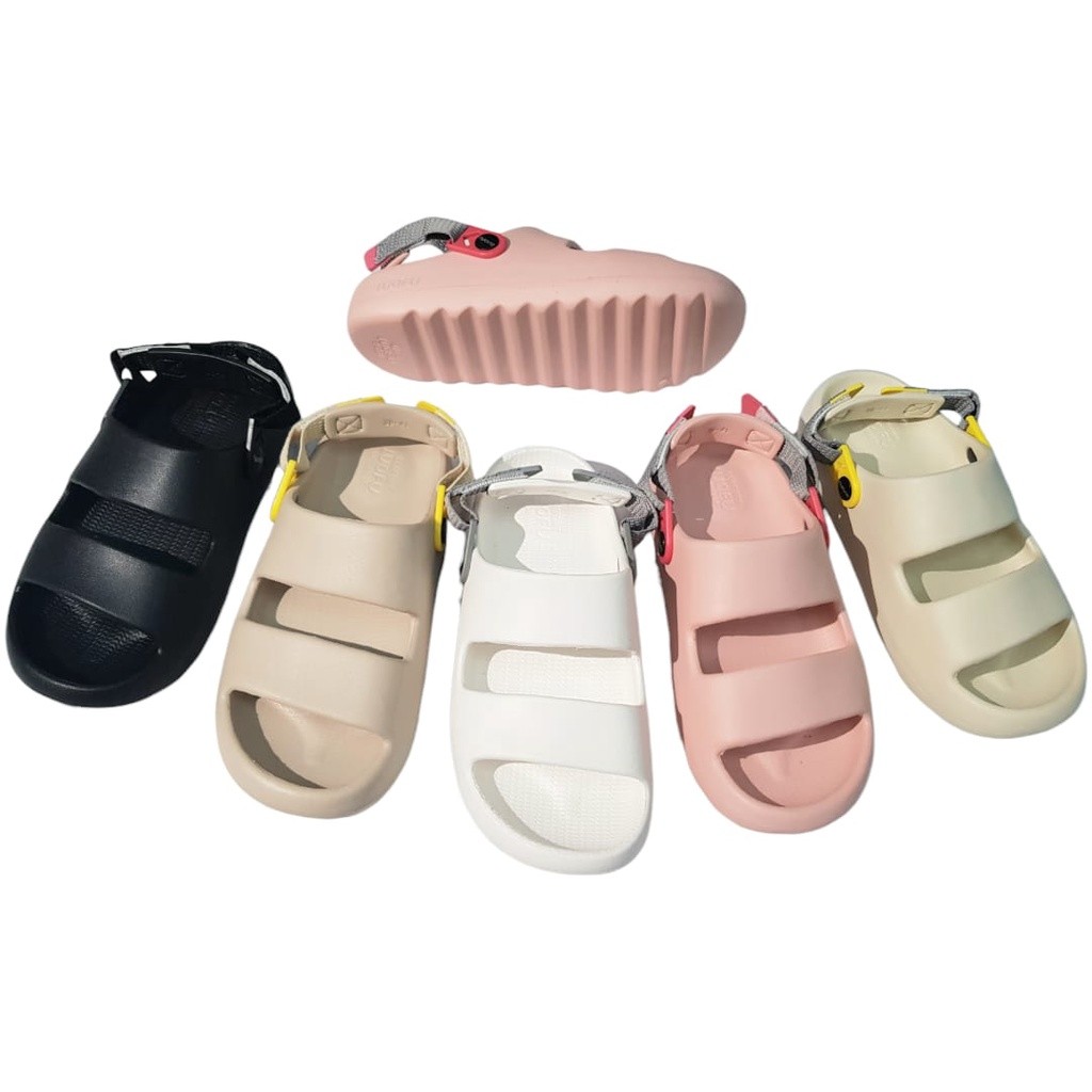 Luofu Sandal Selop Ban Dua Tali Belakang Velkro E6231-B2TL (D6)Luofu Bara Bara