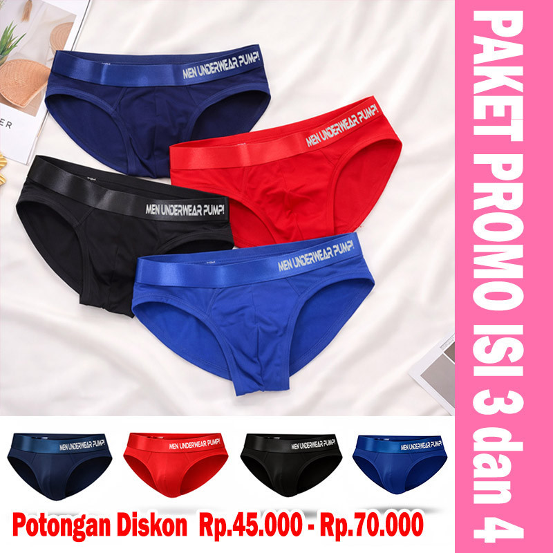 Paket Promo Sempak Men Underwear Pump Metalic