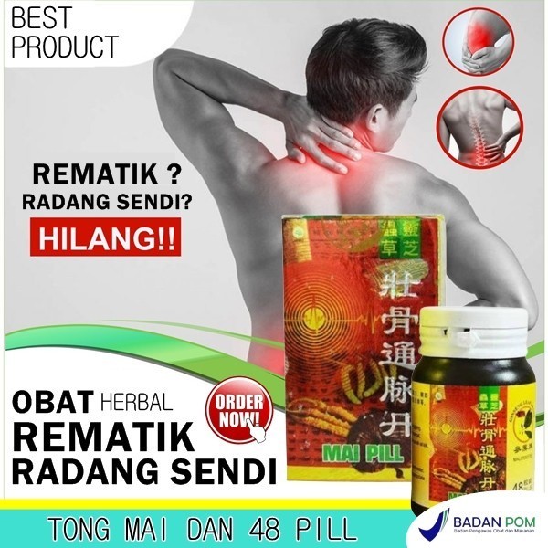 BPOM pill TMD tong mai / MAI PILL dan 48 pil obat rematik cina original murah Obat rematik alami pal