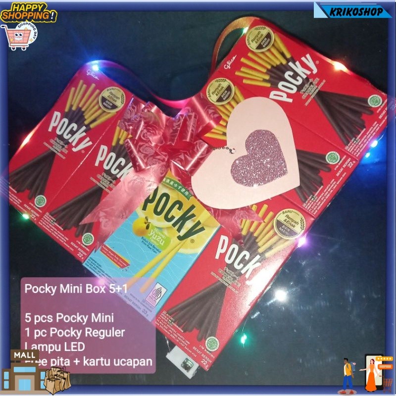 Pocky Love MiniBox 5+1 (free packing aman) Pocky Mini+ Pocky Reguler D6-13