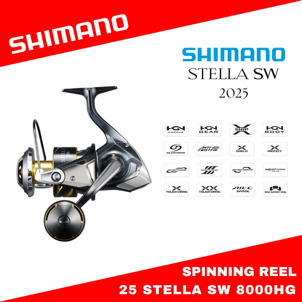 Shimano Spinning Reel 25 Stella SW 8000HG