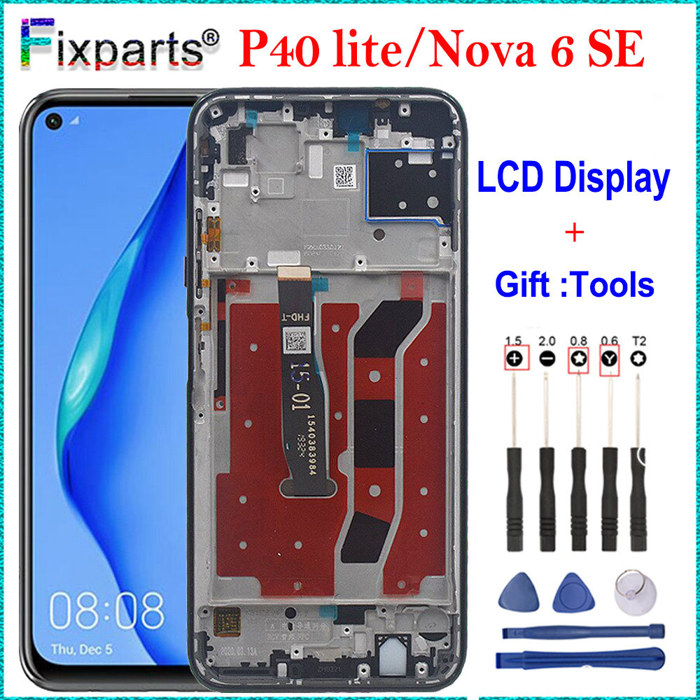 6.4" Full Tested For Huawei P40 Lite LCD splay P40 Lite Tou Screen gitizer Assembly splay For Nova 6