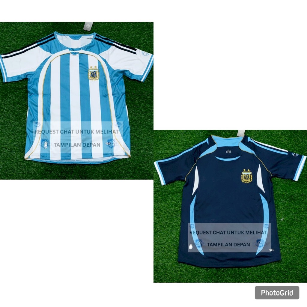 JERSEY BAJU BOLA RETRO VINTAGE ARGENTINA HOME AWAY 2006