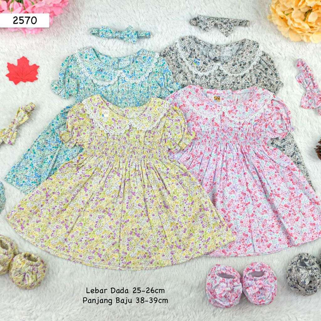 Dress Anak Luna Smock Warna 2570