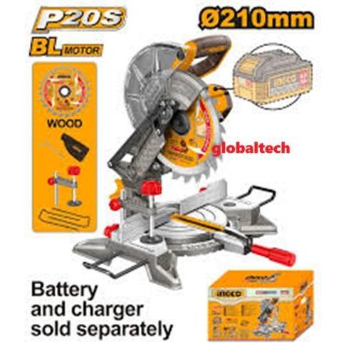 INGCO CMSLI2021 MESIN POTONG ALUMINIUM KAYU CORDLESS 20V MITER SAW CORDLESS MITRE SAW
