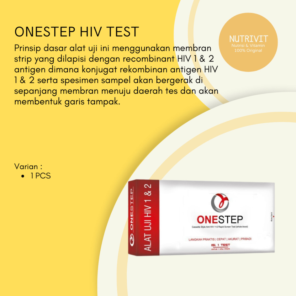 OneStep Alat Uji HIV 1 & 2 - One Step HIV Test Kit