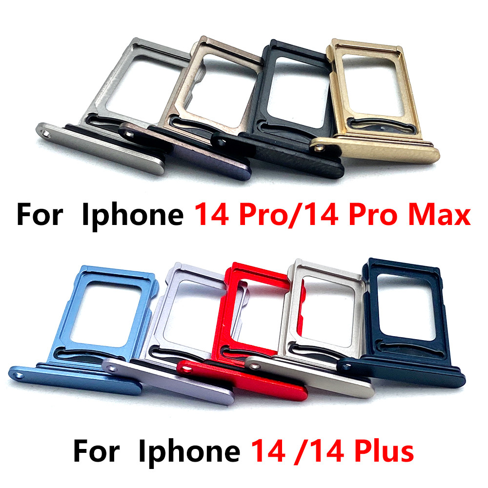 SIM Card Tray Holder For iPhone 14 Pro Max Dual SIM Card Holder Tray Slot Holder Reader Adapter Tray