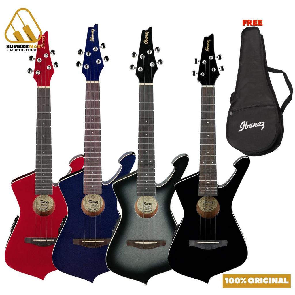 Ibanez UICT10 Tenor Ukulele 4-String w/Preamp & Bag - Ukulele Tenor 4-senar Original Asli