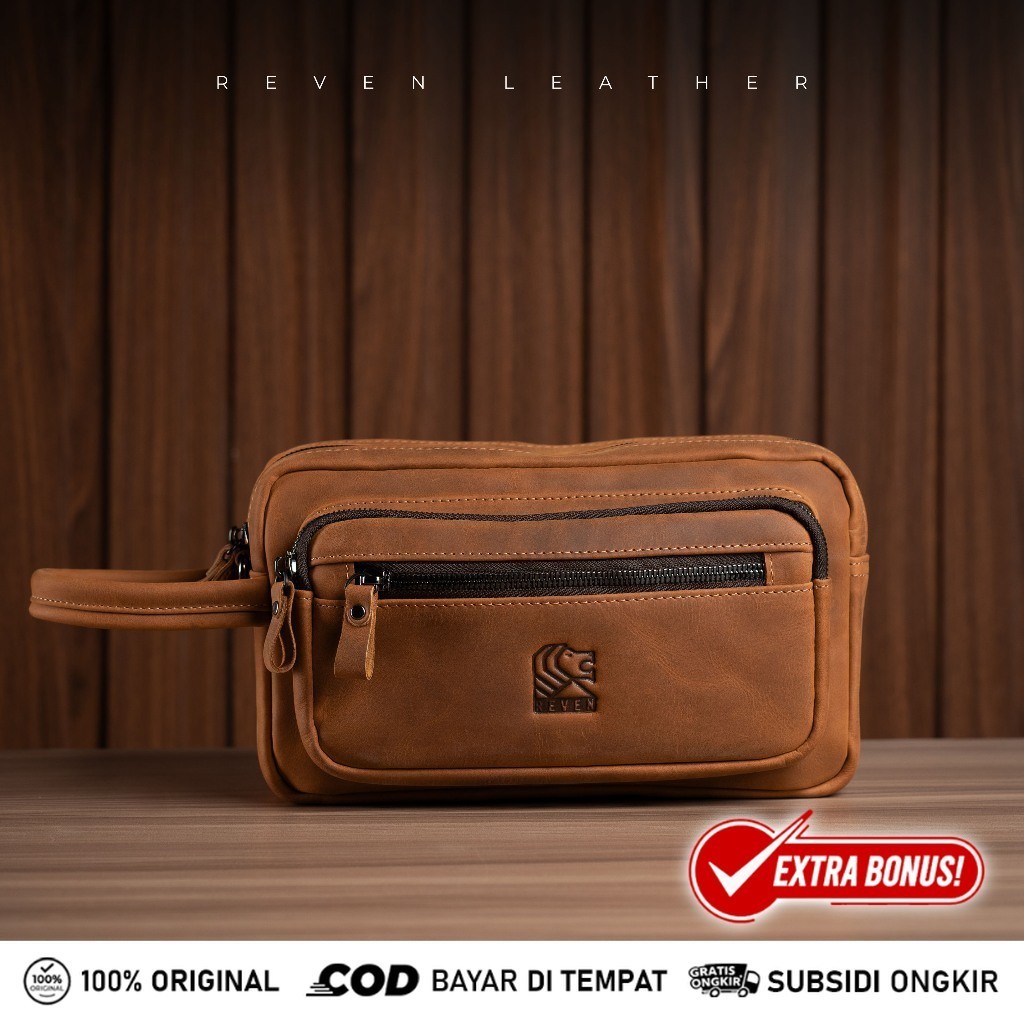 Reven Leather Nakula Pouch Bag – Tas Kulit Asli Crazy Horse 2 Style Slingbag & Pouch FREE GIFT